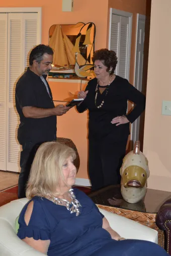 Sybil Yocum during break