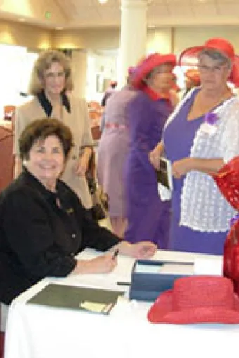 Red Hat Luncheon - signing book, " Wanton Woman"