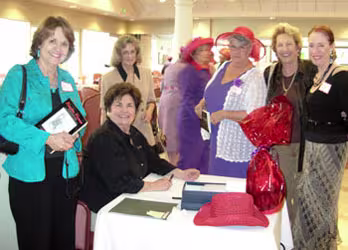 Red Hat Luncheon - signing book, " Wanton Woman"
